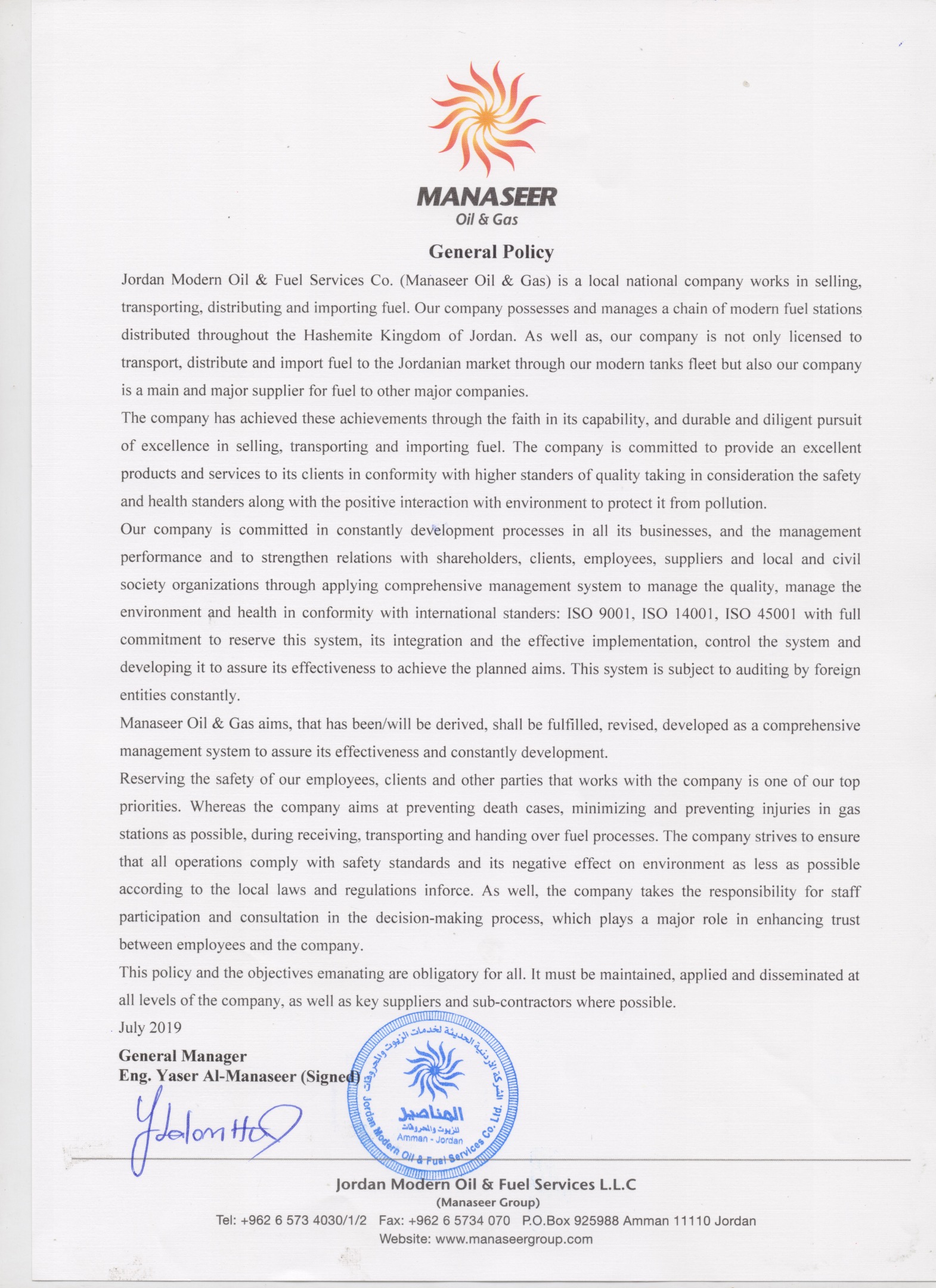 This Is What We Stand For Manaseer Oil Gas